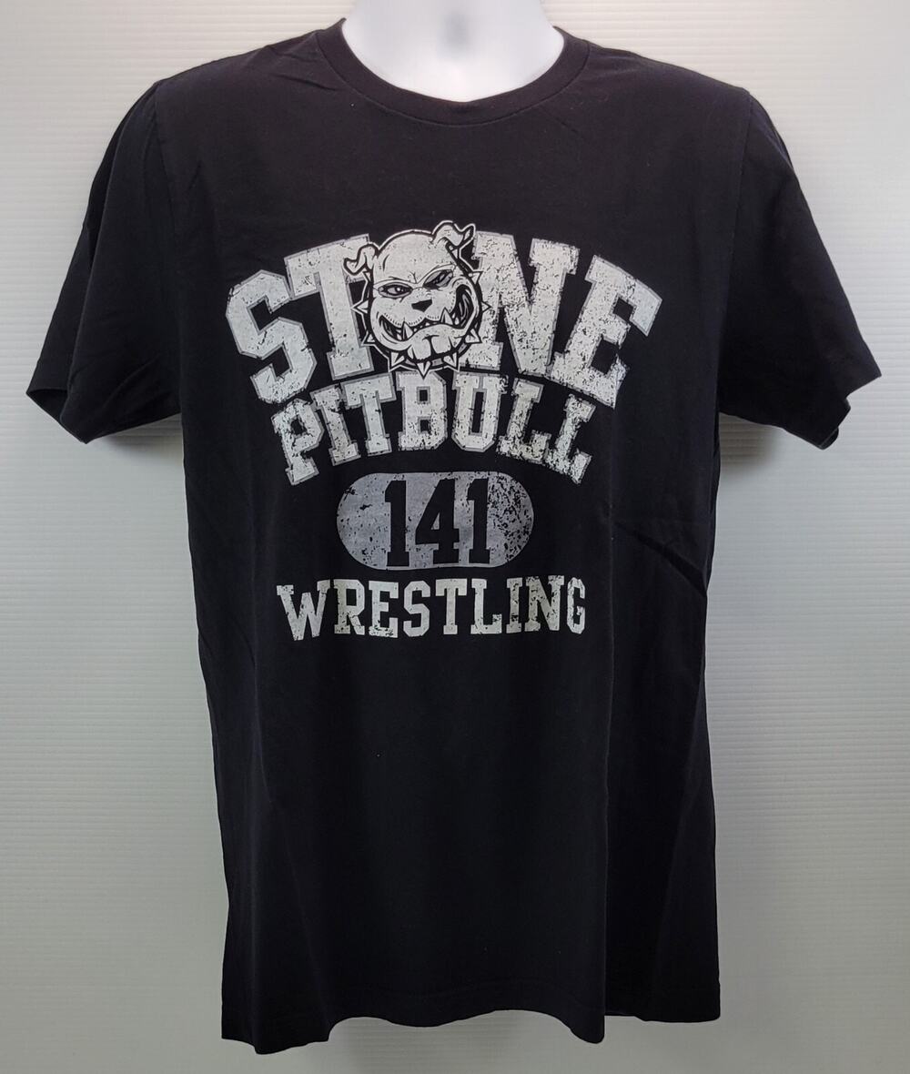 B) New Japan Pro Wrestling Tomohiro Ishii Stone Pitbull Cotton T-Shirt Large